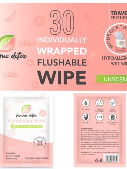 Rael Flushable Feminine pH Wipes